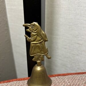 Gold Witch Figurine Bell